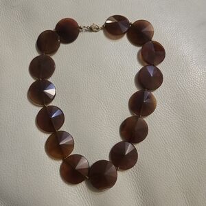 Elegant Brown Beaded Necklace